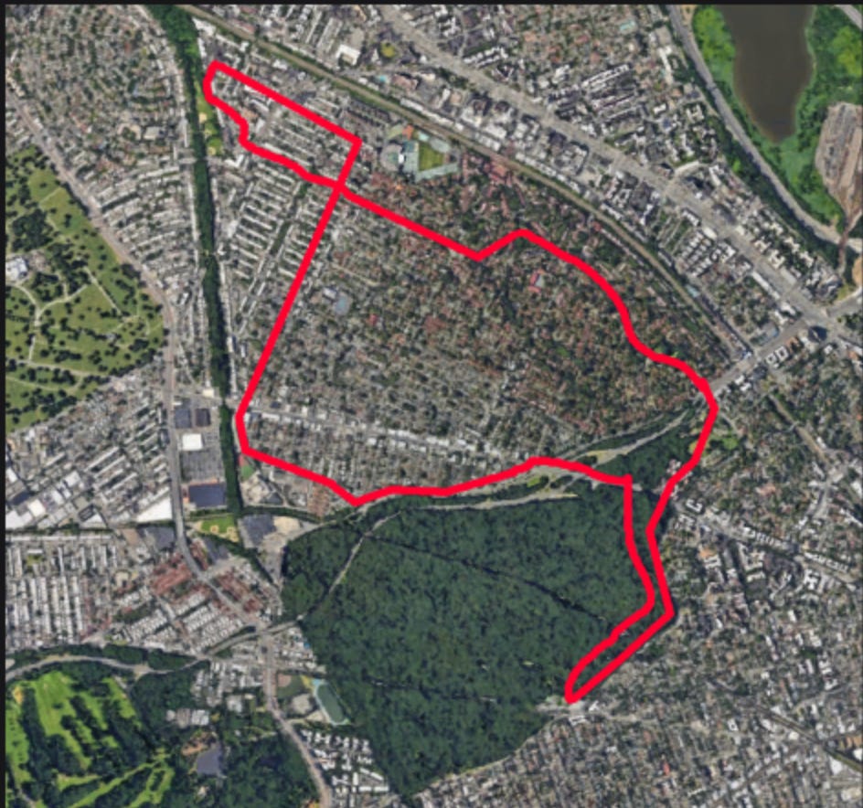 Documentation of my running route using a fitness tracking app