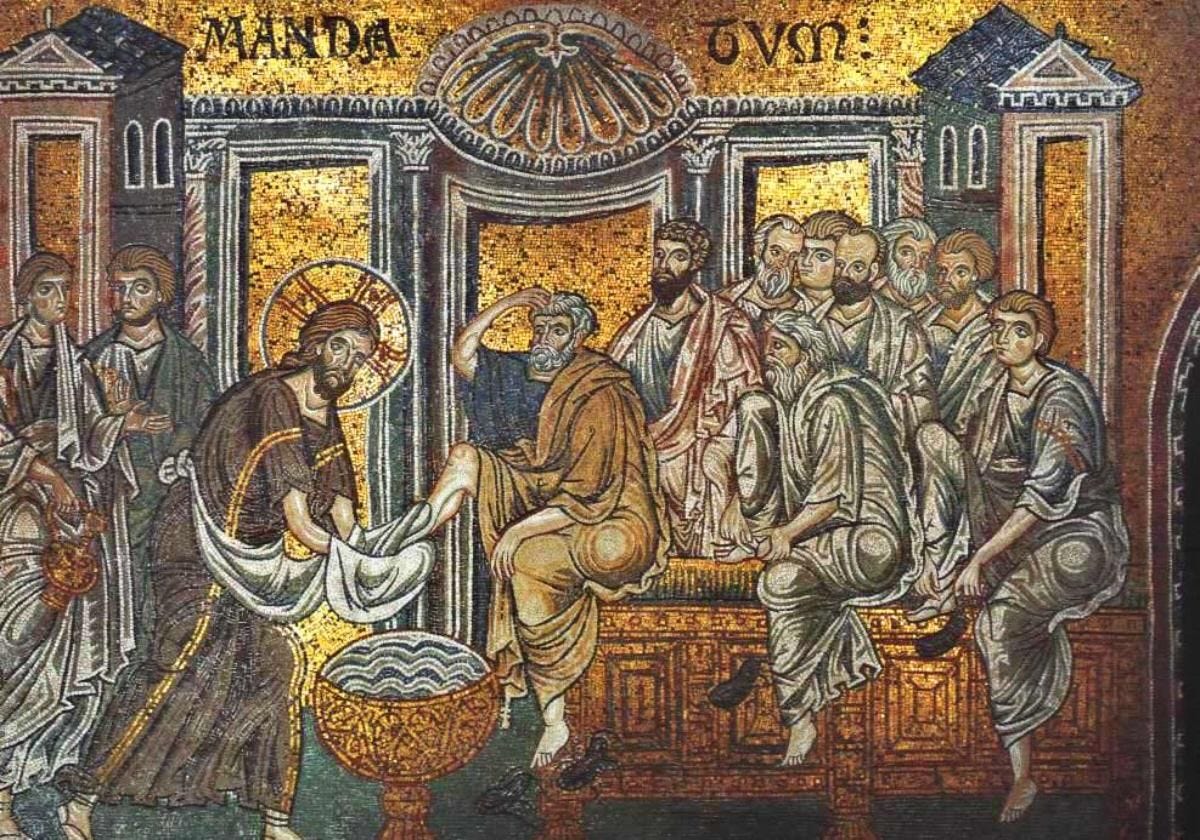 01 Anonymous. Christ Washes the Apostles Feet. Duomo di Monreale ...