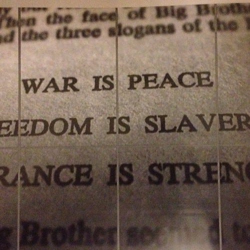 War is Peace #bigbrother #1984 #orwell #warispeace #georgeorwell #book #writer #author