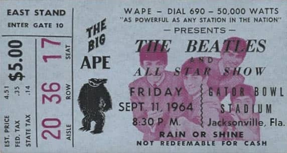 11 September 1964: Live: Gator Bowl, Jacksonville, Florida | The Beatles  Bible