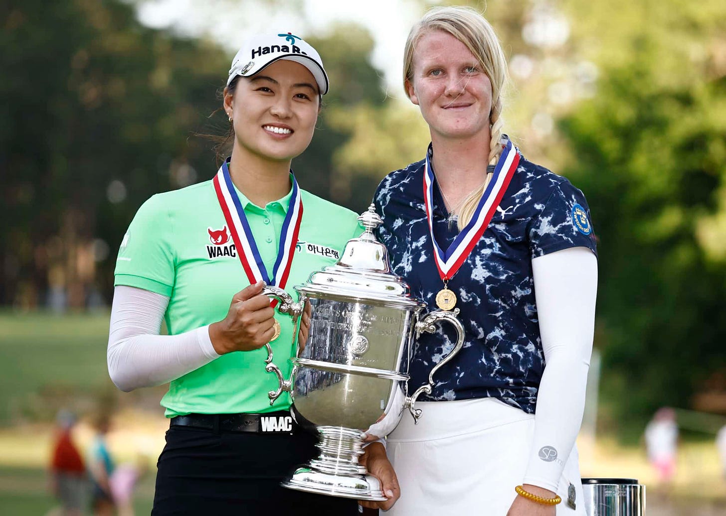 Low amateur Ingrid Lindblad and U.S. Women's Open champion Minjee Lee 