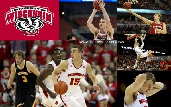 sam dekker university of wisconsin basketball play images 2015