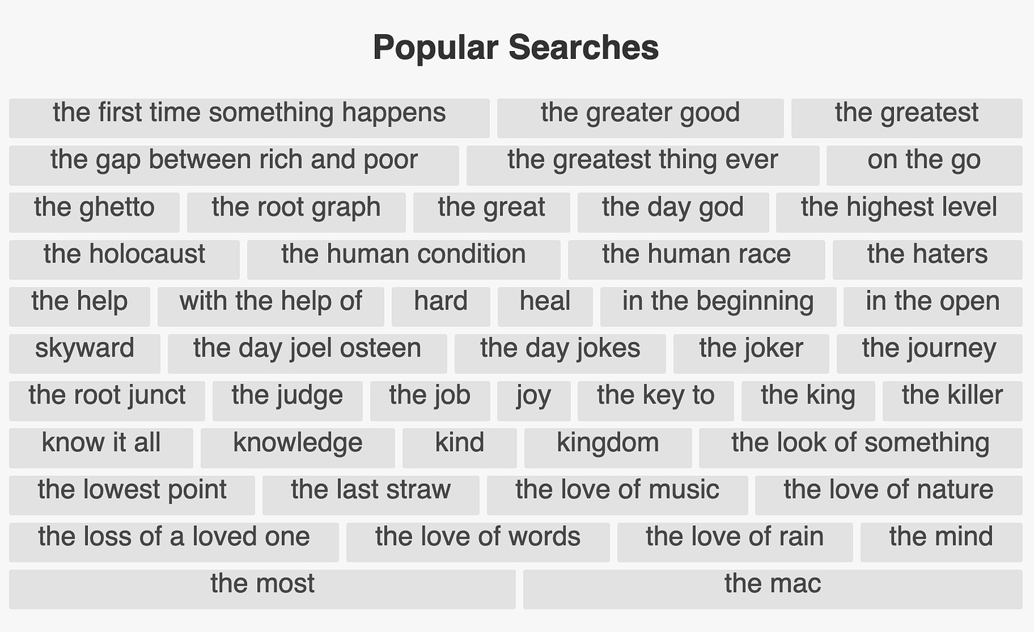 Examples of Reverse Dictionary searches
