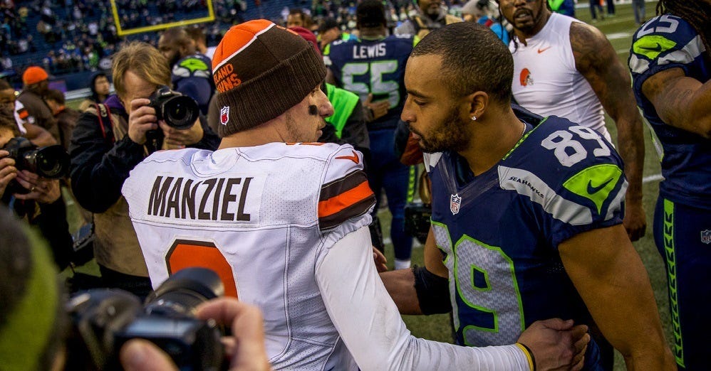 Privilege Versus Struggle Johnny Manziel and Doug Baldwin 2016 images