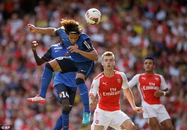 arsenal loses to monaco soccer champions league 2015