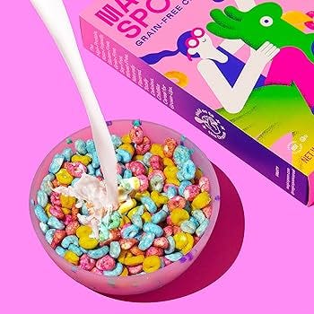 Magic Spoon Cereal - Fruity 4-Pack of Cereal and Spoon - Keto & Low Carb Lifestyles, Gluten & Grain Free, High Protein, 0g Sugar