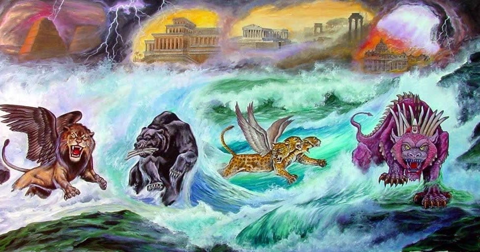 The Prophecy of the Four Beasts and Little Horn of Daniel 7 : r/Christianity