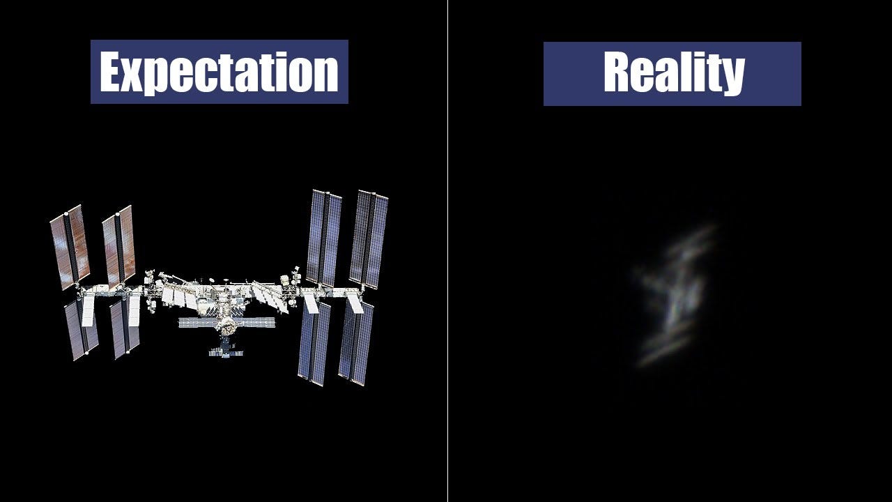 International Space Station through a telescope. Expectation and Reality -  YouTube