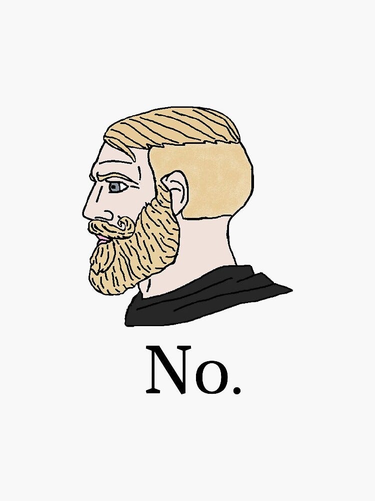 No Chad | Sticker