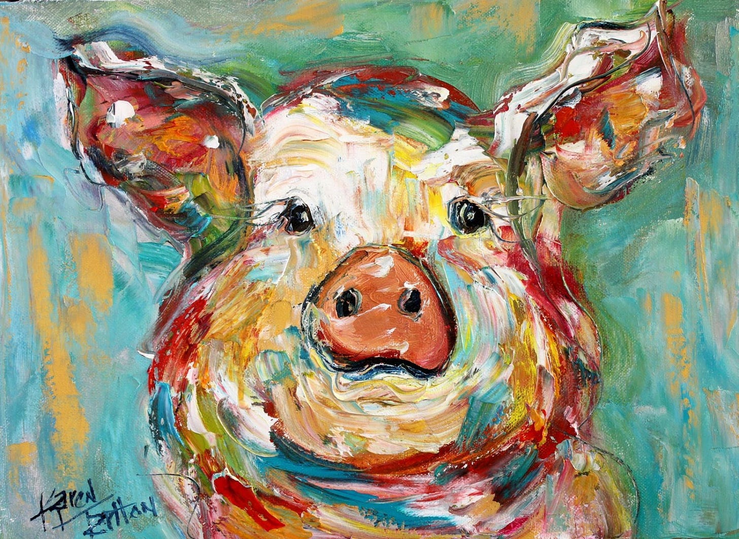 Prints Pig Fine Art Digital Print Art & Collectibles vinconnexion.com