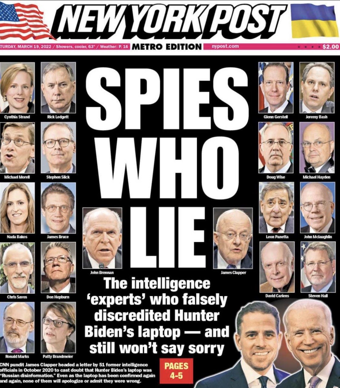 Spies who lie: 51 'intelligence' experts refuse to apologize for ...