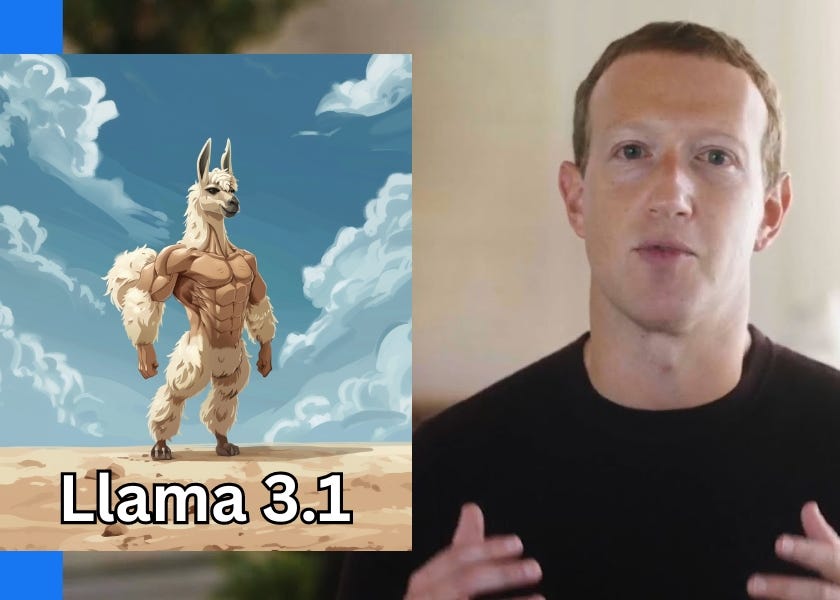 Mark Zuckerberg with Llama 3.1