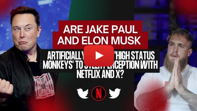 Are Jake Paul & Elon Musk Artificially Created "High Status Monkeys" to Steer Perception with X?