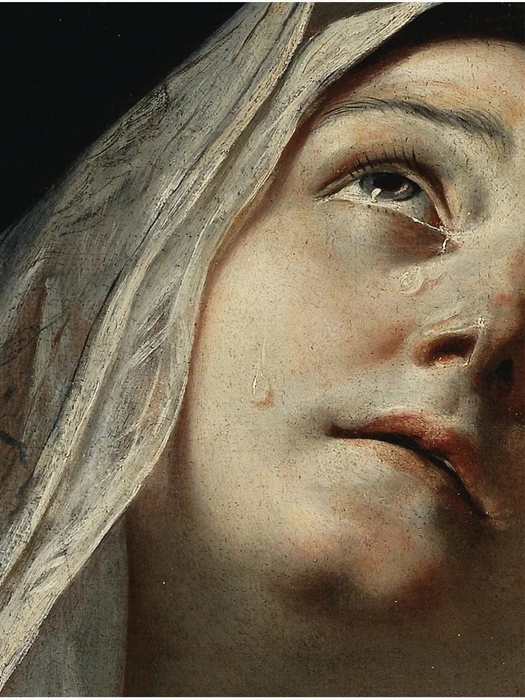 Crying young woman painting detail" Poster for Sale by ocd-dot | Redbubble