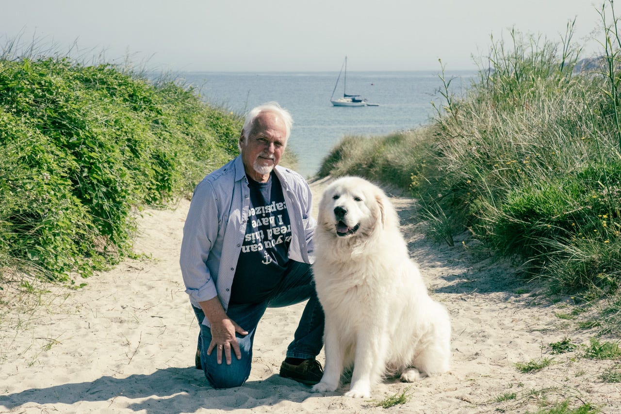 Alistair Forrest with Lucca the Maremma