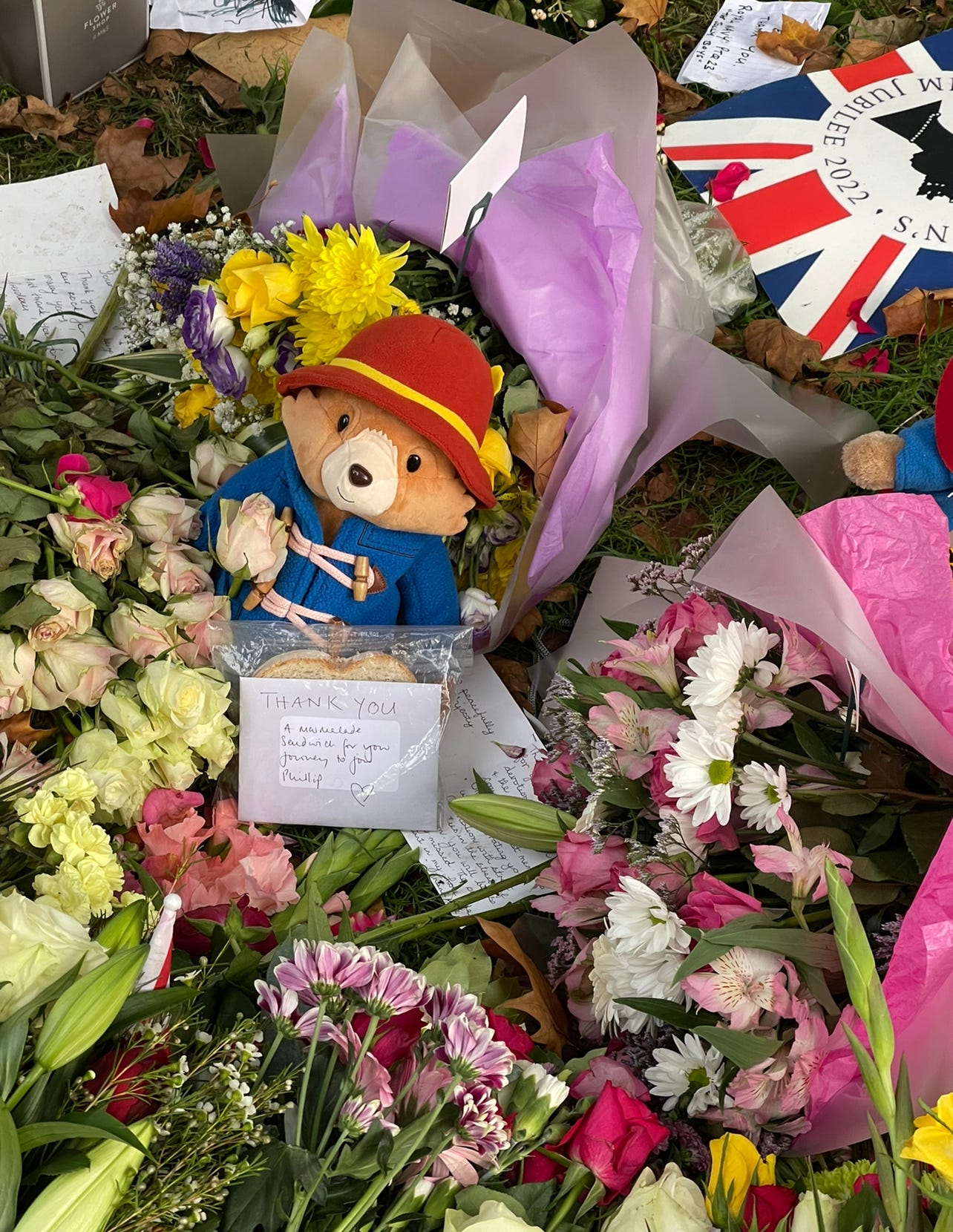 Flowers in Hyde Park for The Queen