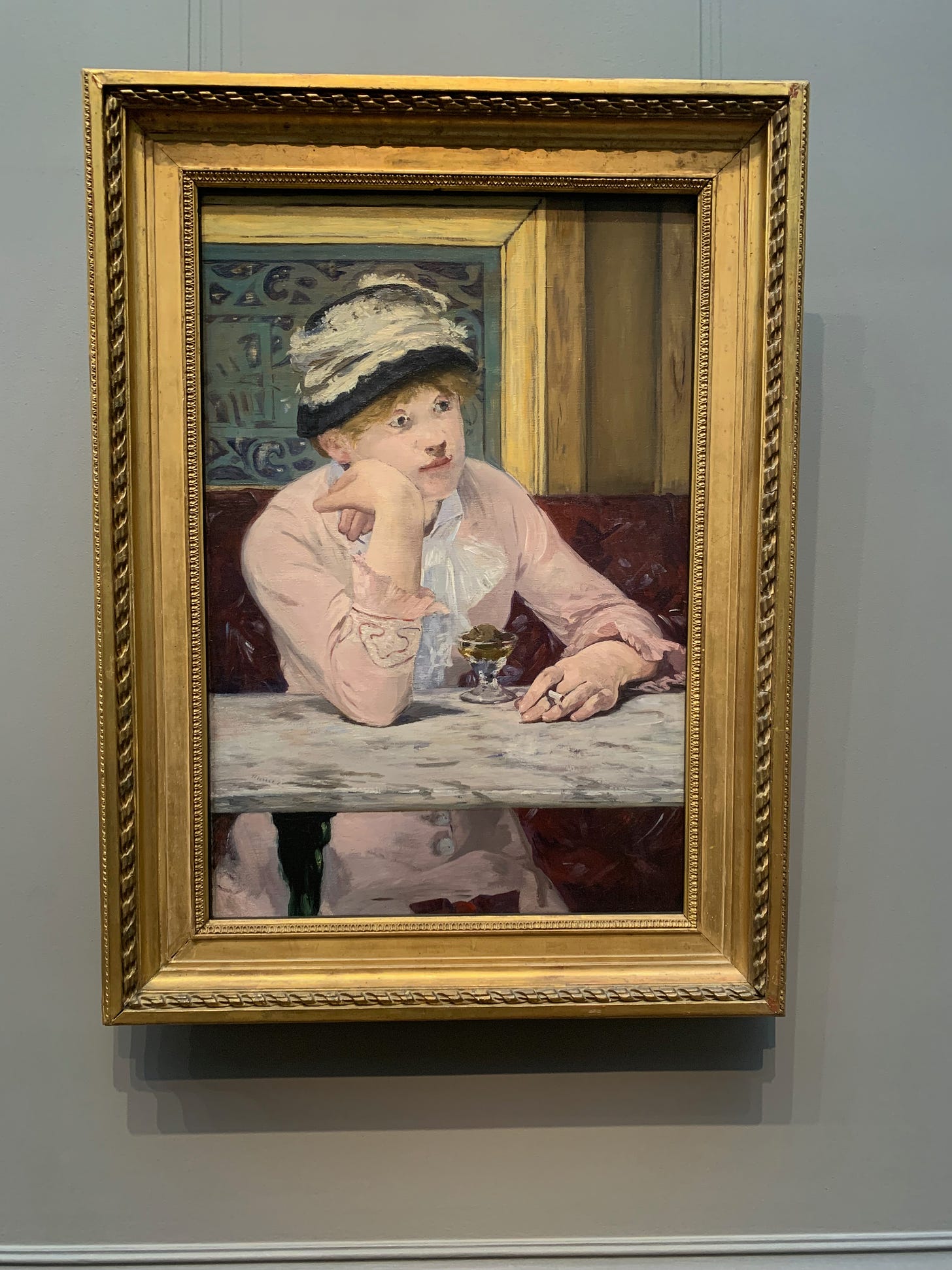 Édouard Manet’s Plum Brandy at the NGA. A sad looking woman with a drink
