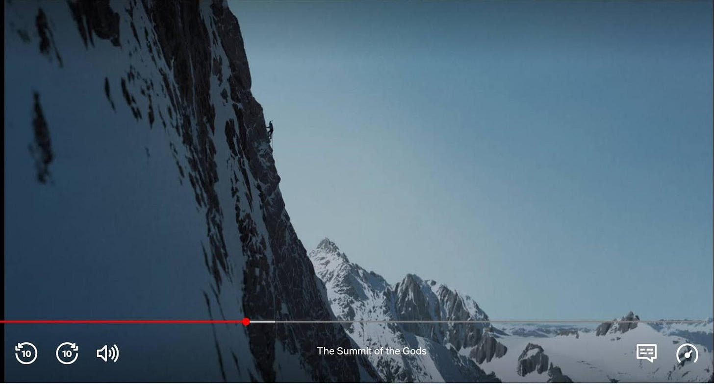 On the Walker Spur, Grandes Jorasses (from ‘Summit of the Gods’, Netflix)