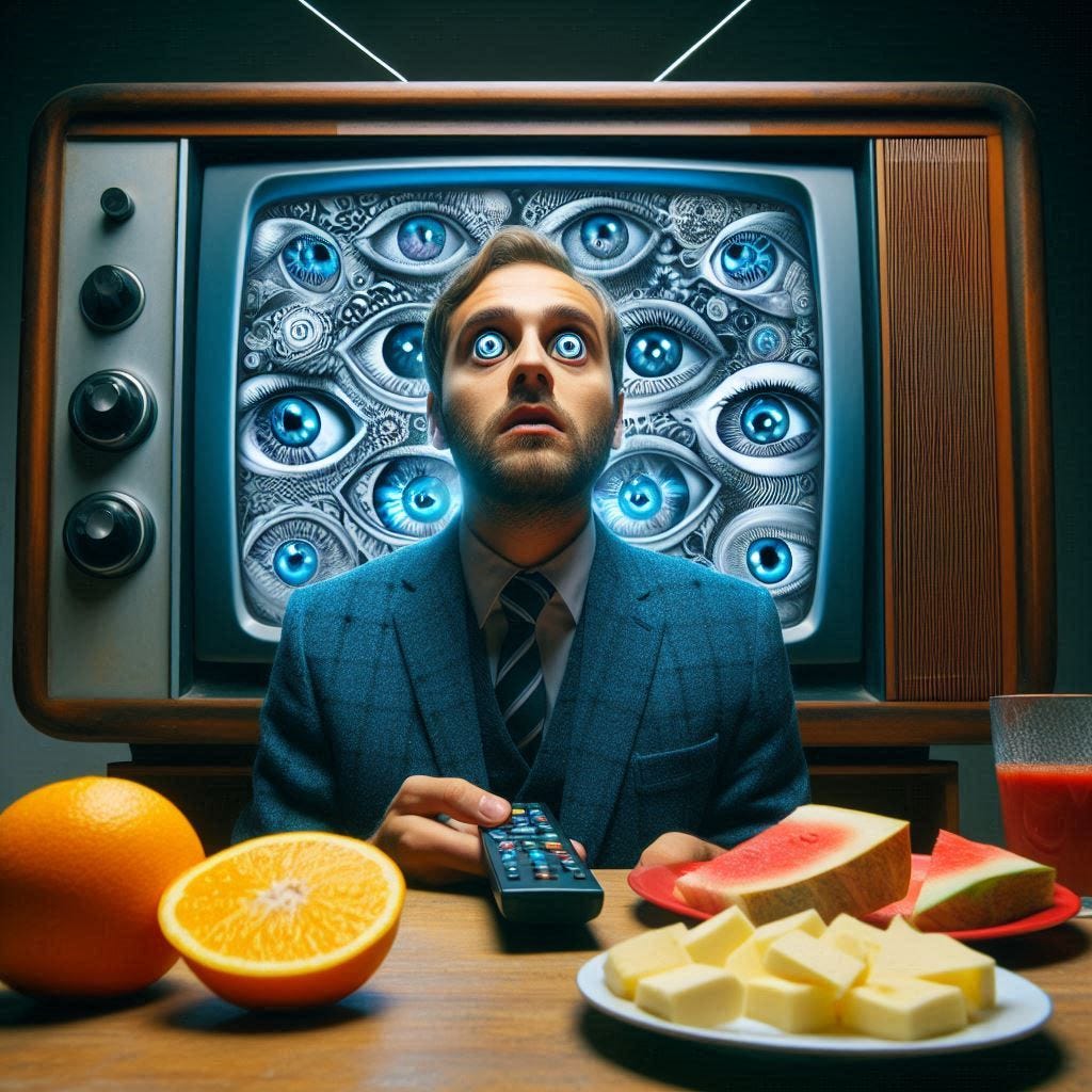 Be careful what you consume because it determines your worldview, beliefs, assumptions, and whether you are happy or miserable. Your television is brainwashing you