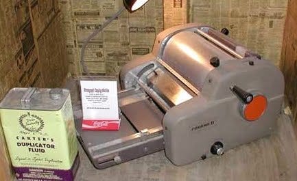 Philosophy of Science Portal: Messy machine from the past...the mimeograph