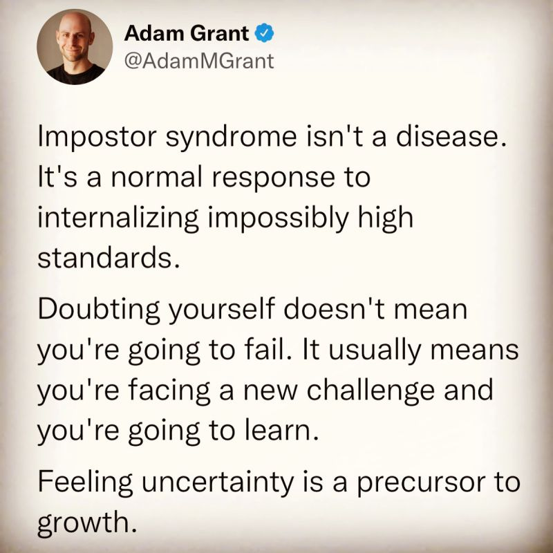 Adam Grant posted on LinkedIn