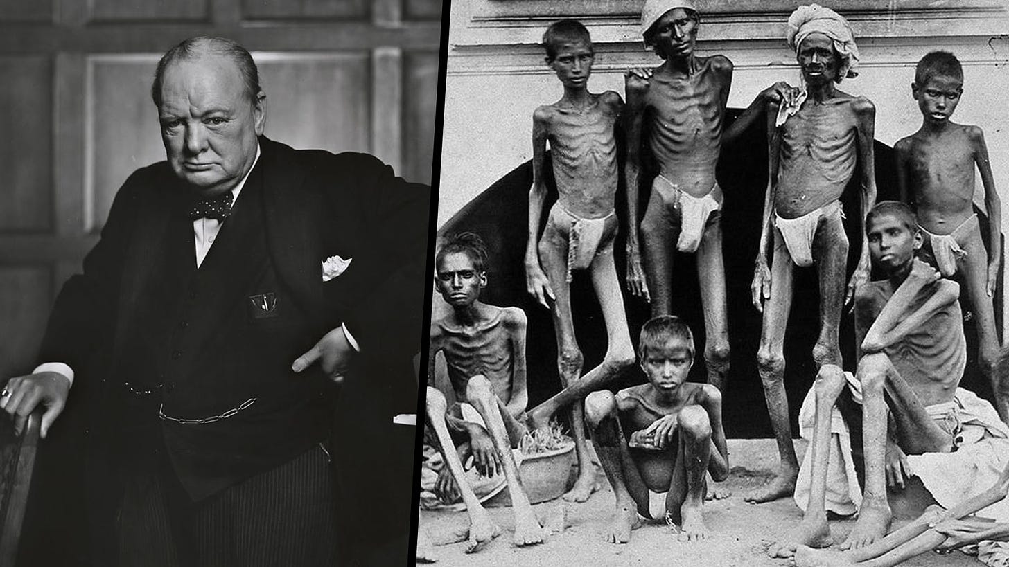 British empire India 100 million deaths Churchill