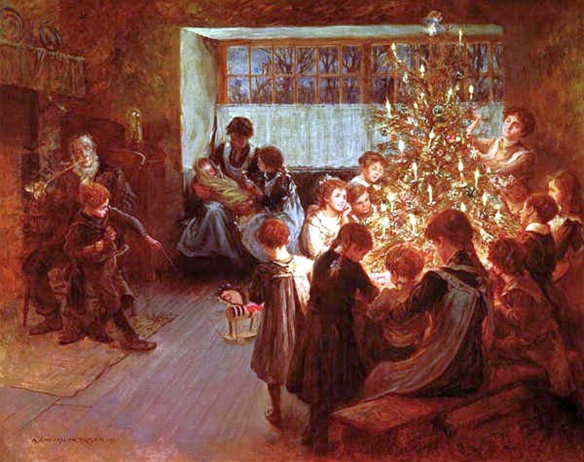 'The Christmas Tree' by Albert Chevallier Tayler, 1911