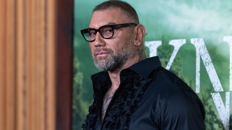 Dave Bautista giving a bit of the side-eye