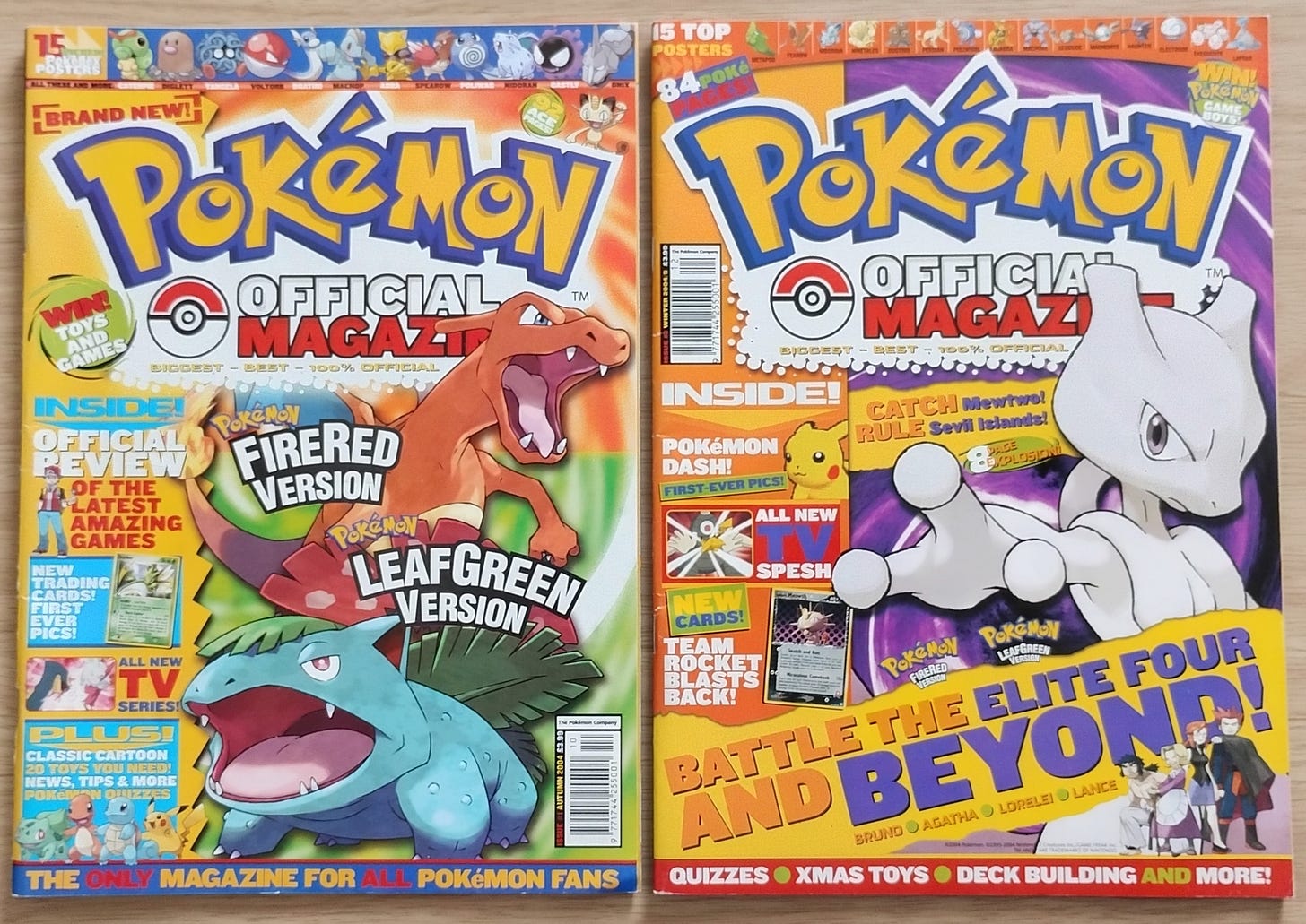 Pokémon Official Magazine was published in the United Kingdom for just two issues, between October and December 2004