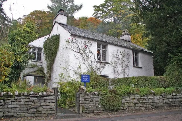 The idyllic Dove Cottage just outside Grasmere, England, was the home of poet William Wordsworth. (Christine Hasman/CC BY-SA 2.0) The idyllic Dove Cottage just outside Grasmere, England, was the home of poet William Wordsworth. (Christine Hasman/CC BY-SA 2.0)