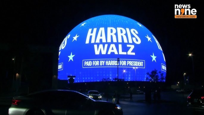 Las Vegas Sphere Displays Kamala Harris Campaign Ad Ahead of U.S. Election