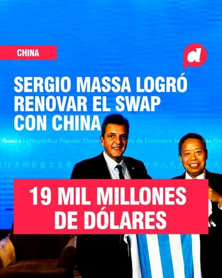 El Gobierno renovó el swap con China
