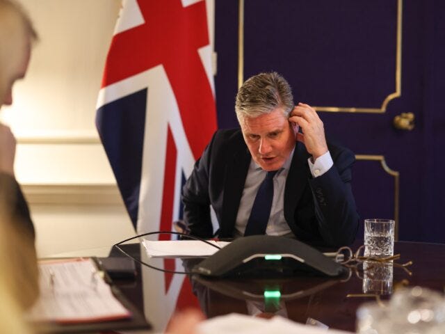 12/08/2024. London, United Kingdom. Prime Minister Keir Starmer calls President of Iran Ma