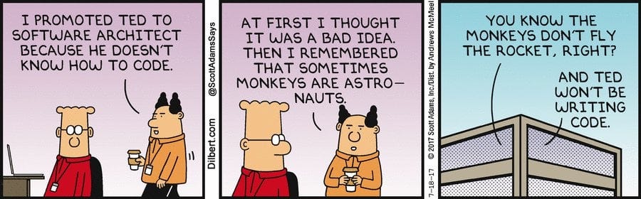 Ted Promoted To Software Architect - Dilbert Comic Strip on ...