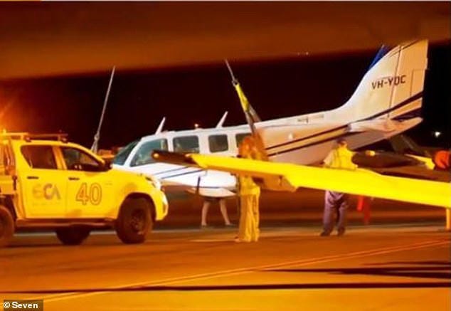 Dramatic moment plane is forced to make an emergency landing - with sparks  flying as it scraped along the runway