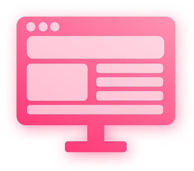 UX themed image of pink monitor (drawing)