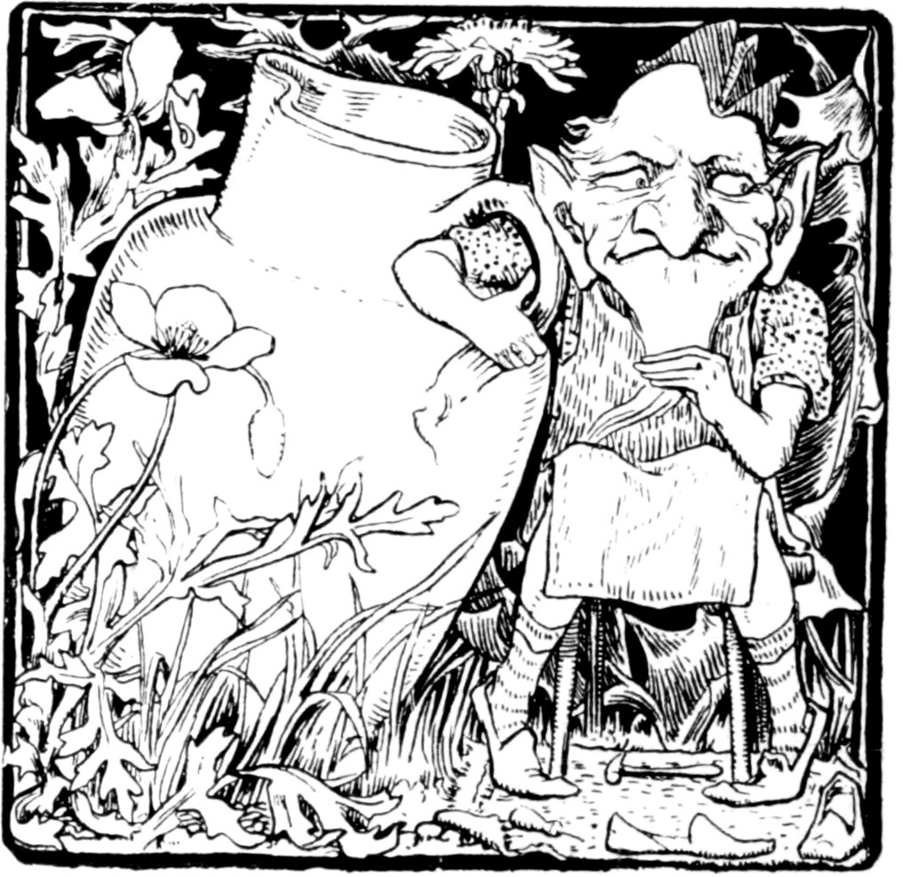 An illustration of the Cluricaune by John D. Batten. An illustration of the Cluricaune by John D. Batten.