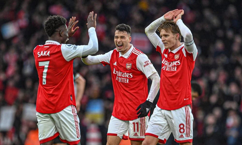 Saka, Martinelli, Odegaard set to join Premier League top ten - now.arsenal