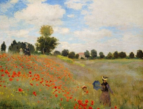 papaveri ad argenteuil, 1873, di claude monet 1840 1926, olio su tela, 50x60 cm foto di deagostinigetty images