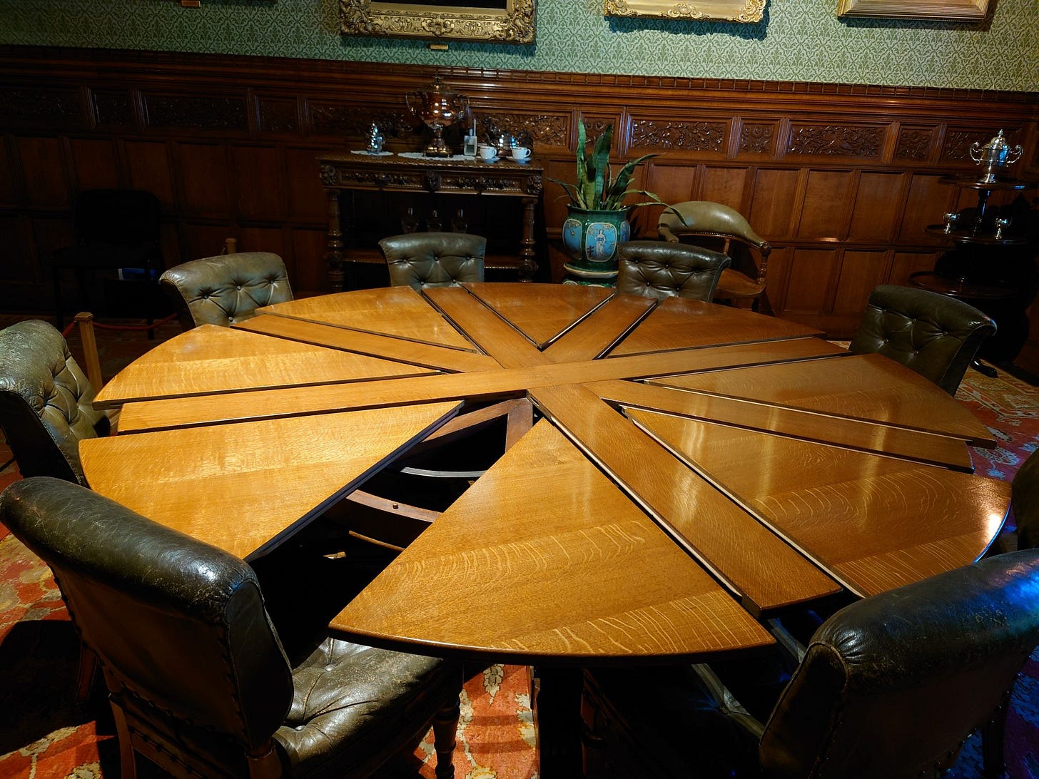 Photo of Cragside round expandable table