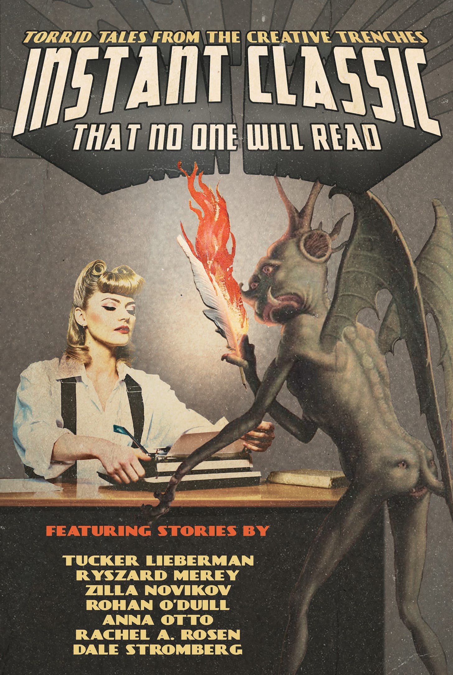 The cover of Instant Classic with a demon with a face on the butt