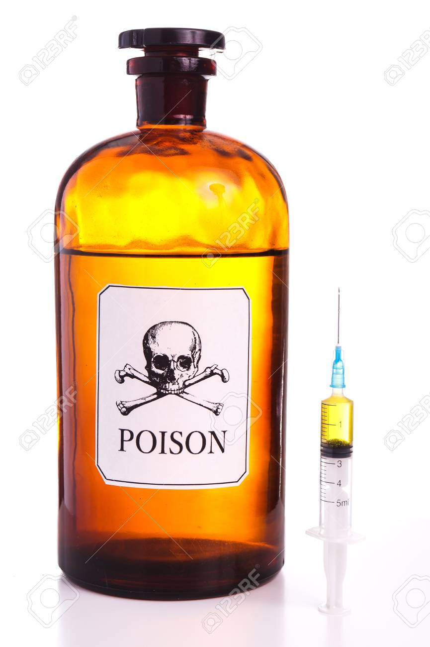 Poison Bottle, Vintage Sign And Isolated On White Stock Photo, Picture and  Royalty Free Image. Image 36343112.