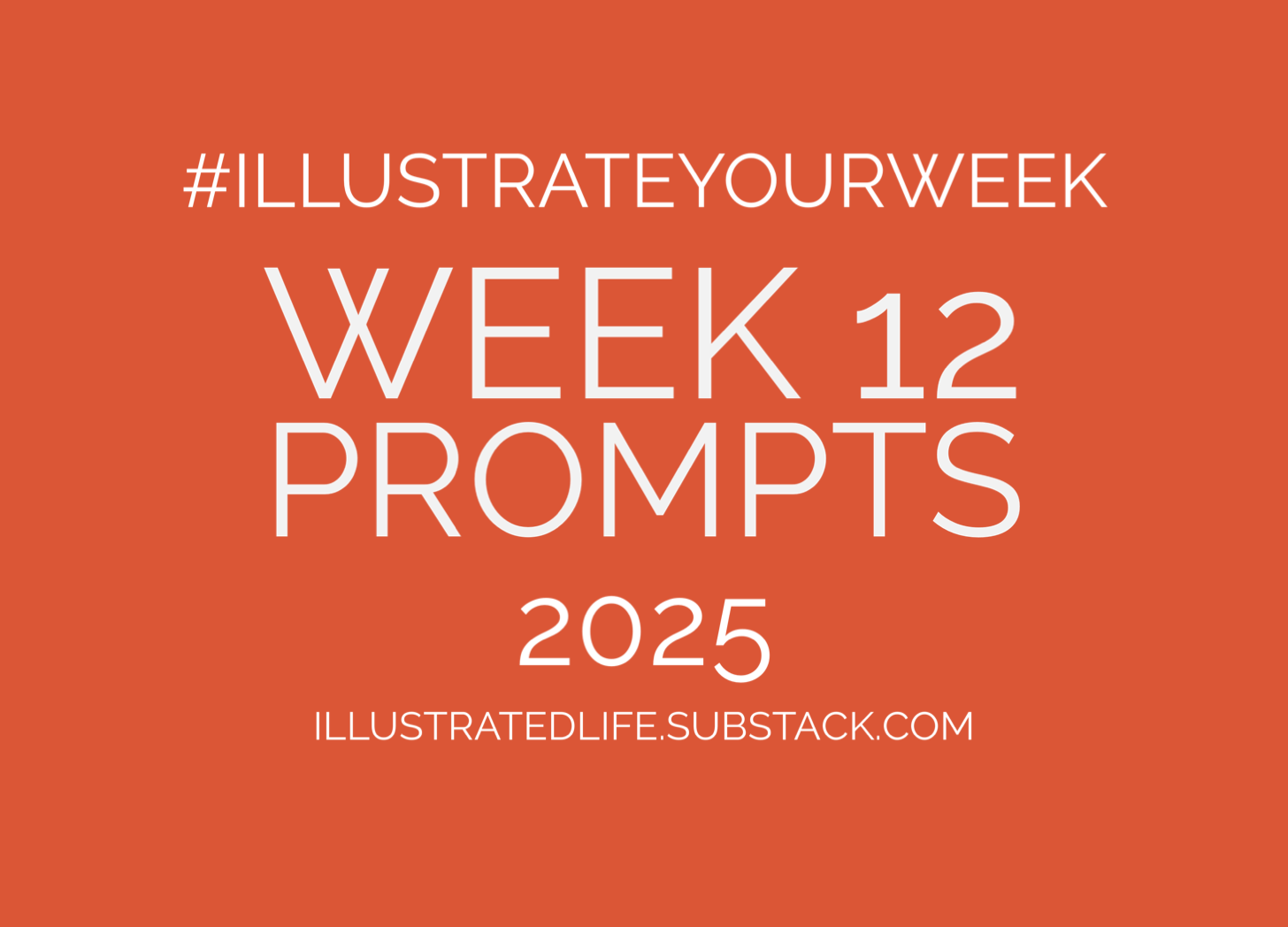 Week 12 prompts for an illustrated journal 