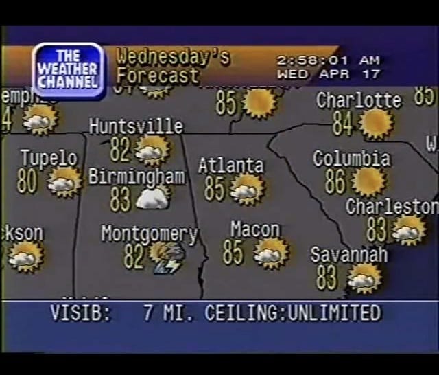 r/nostalgia - The Weather Channel in the 1990’s.