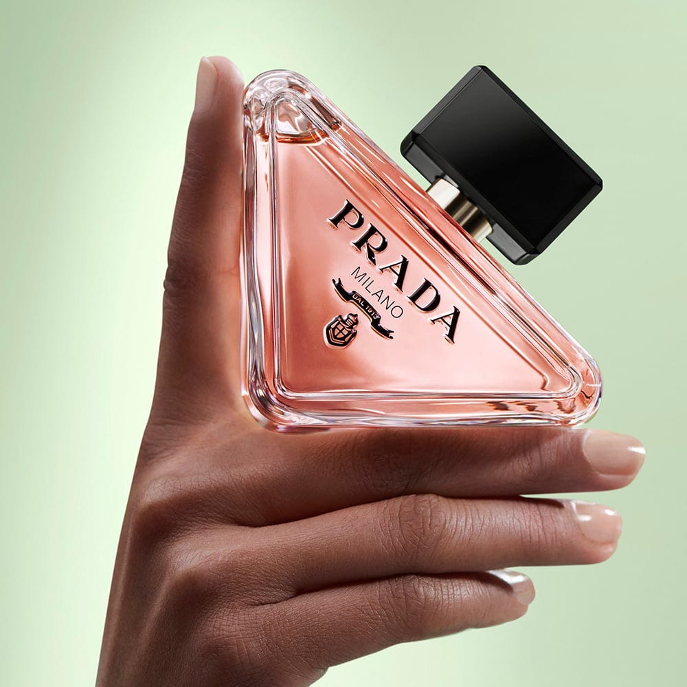 Prada Paradoxe Eau de Parfum bottle in hand