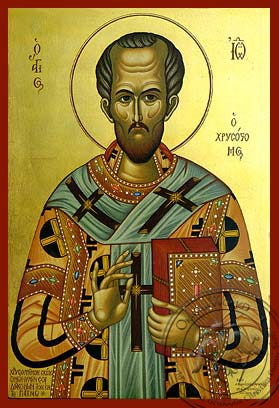 Saint John the Chrysostom Patriarch of Constantinople - Hand-Painted Icon