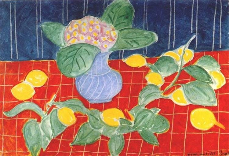 Lemons painted by Matisse