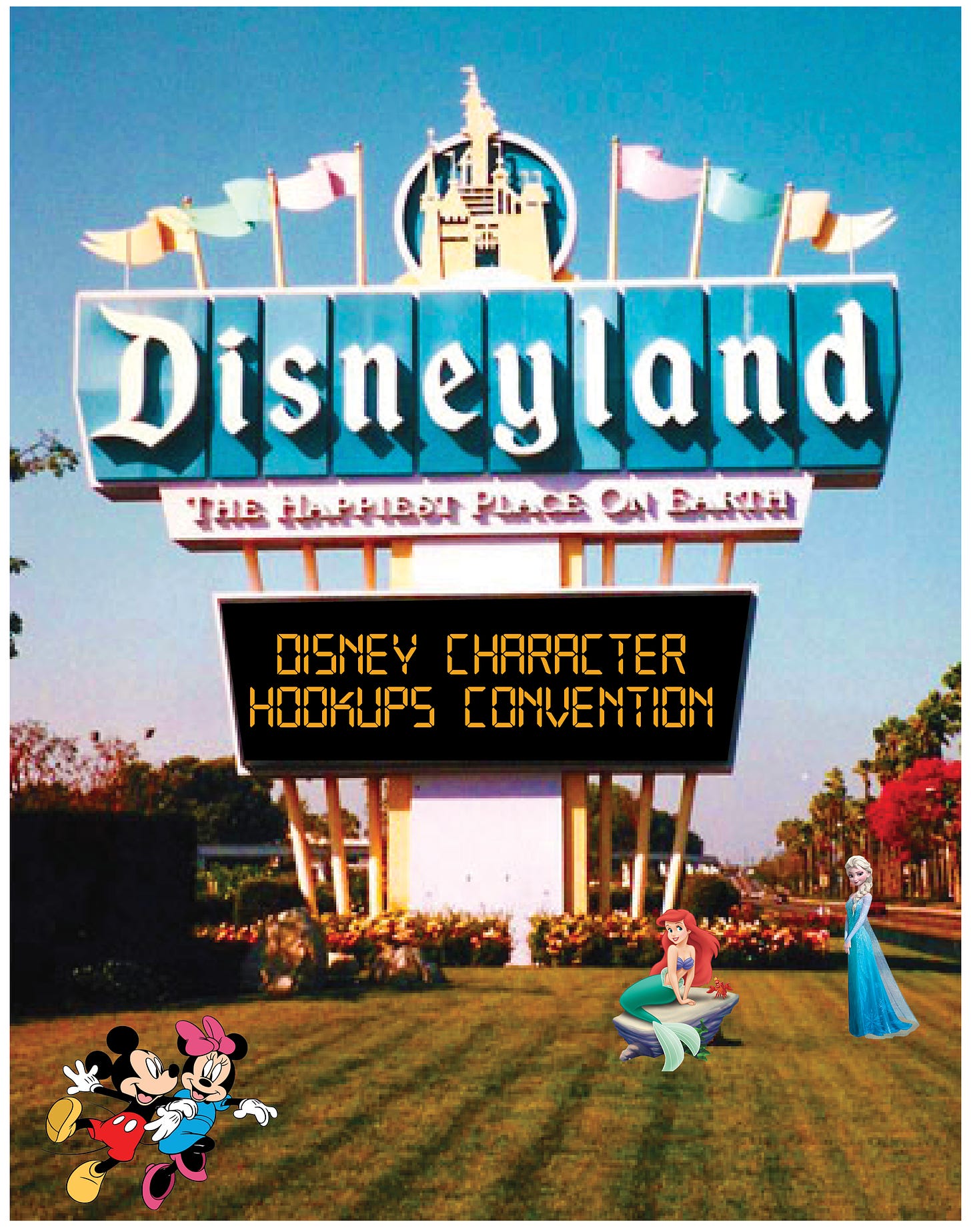 Photo of Minnie, MickyDisney Character Hookups Convention collage by Kirsten Bell