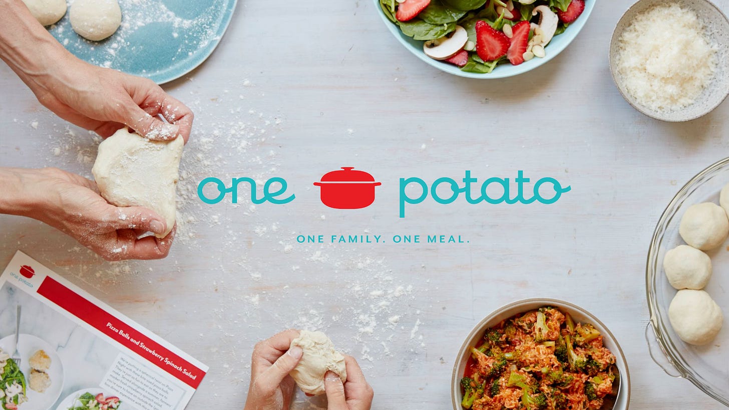 One Potato logo - One Family. One Meal.