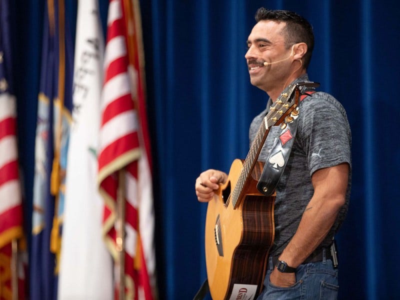 Wounded Warrior Project spokesman shares the power of healing through music with NUWC Division Newport workforce